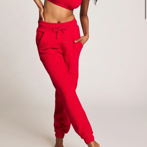 Negative Underwear Pants - Negative Underwear waffle knit joggers cerise NWT